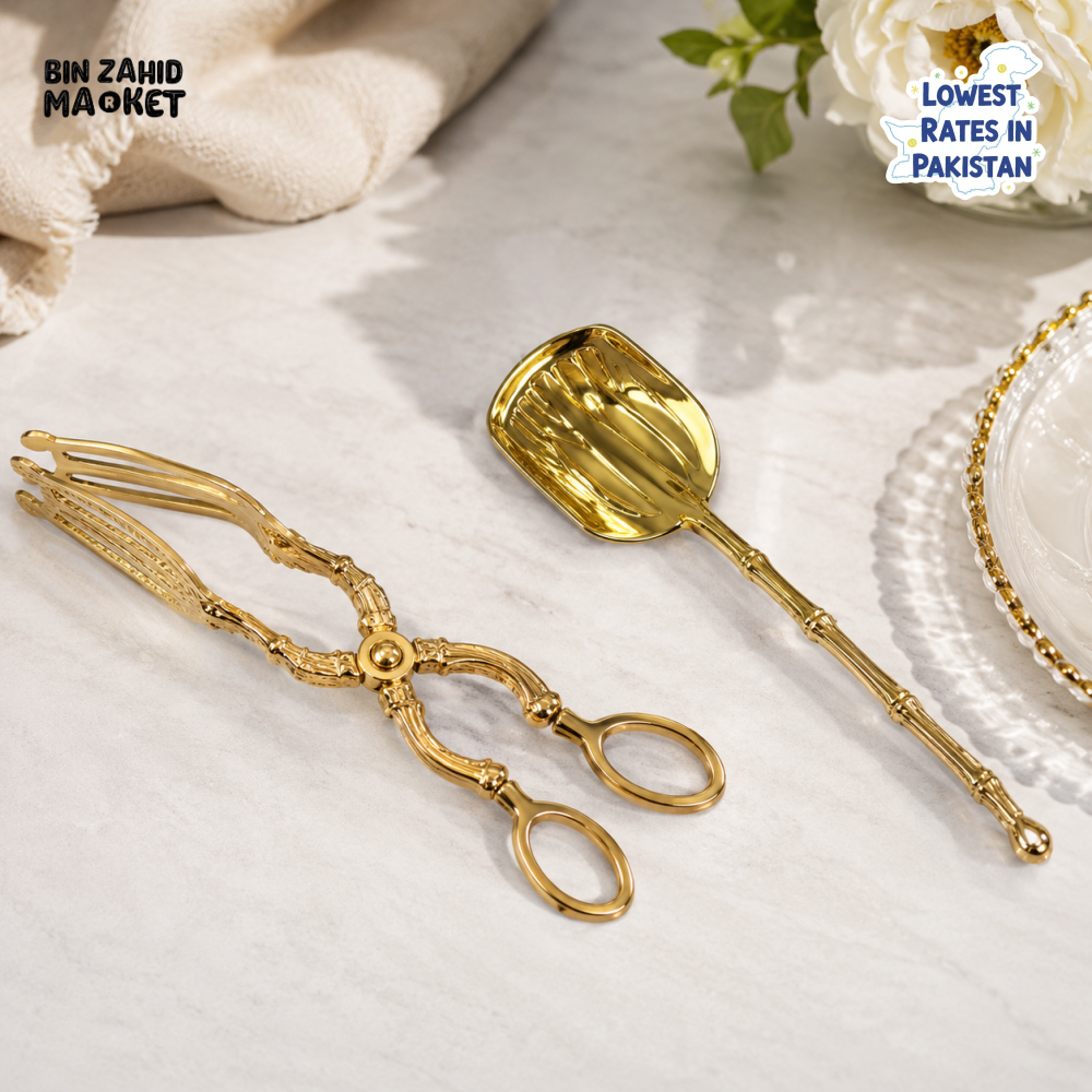 GOLDLUXA LUXURY SERVING TONG & SCOOP SET