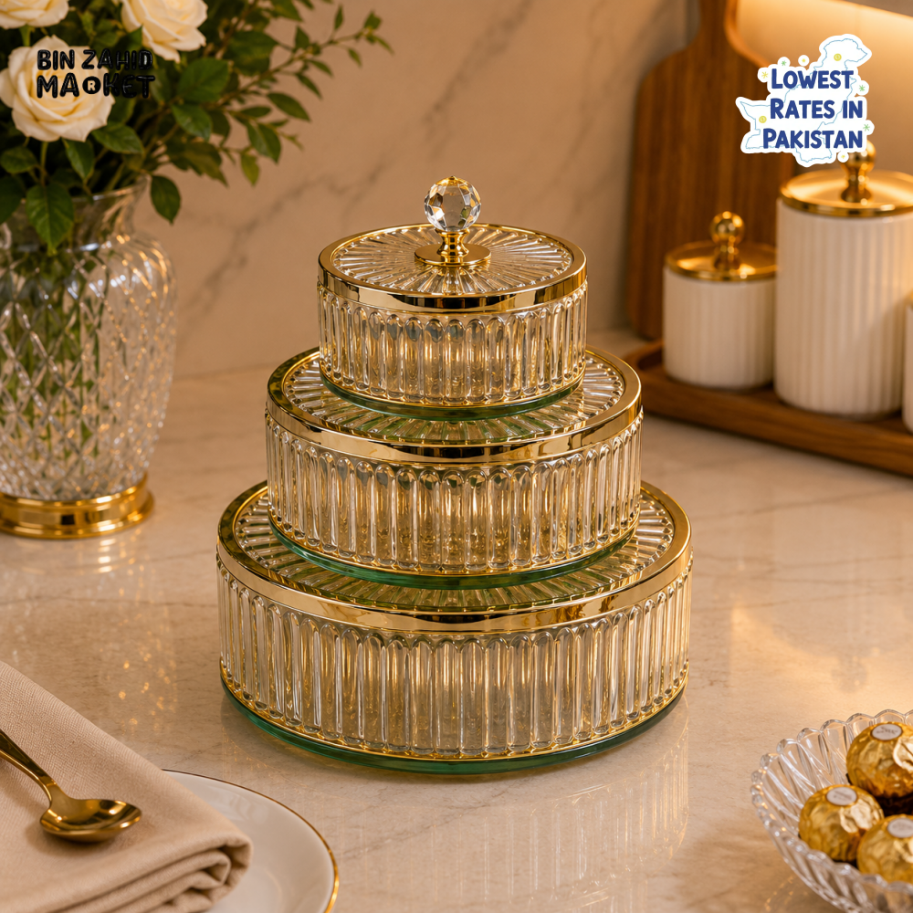 GOLDLUXA PRESTIGE CRYSTAL 3 PCS CANDY SET