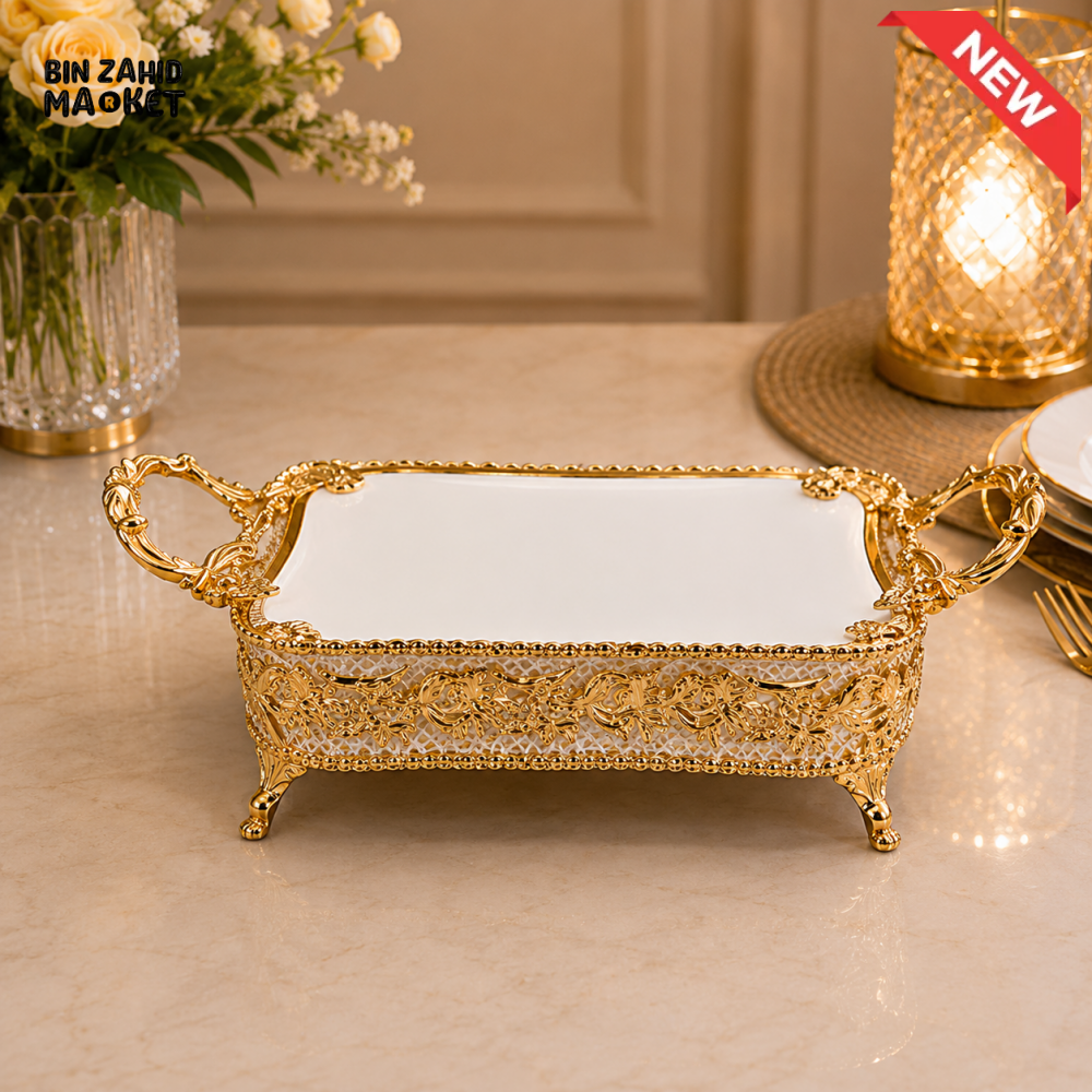 GOLDLUXA RECTANGULAR SERVING TRAY - SMALL