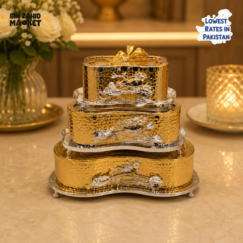 GOLDLUXA ROYAL 3 PCS CANDY SET - WAVE SHAPE