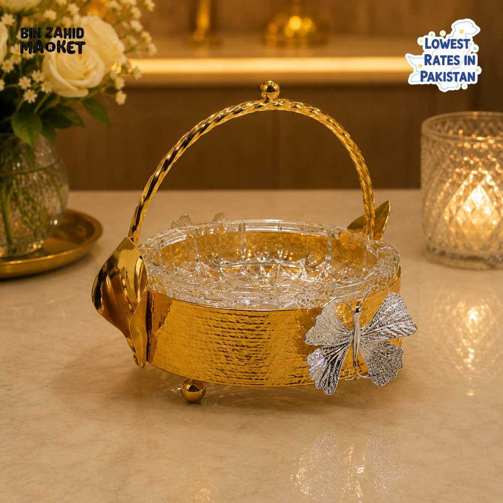 GOLDLUXA ROYAL CRYSTAL SERVING BASKET