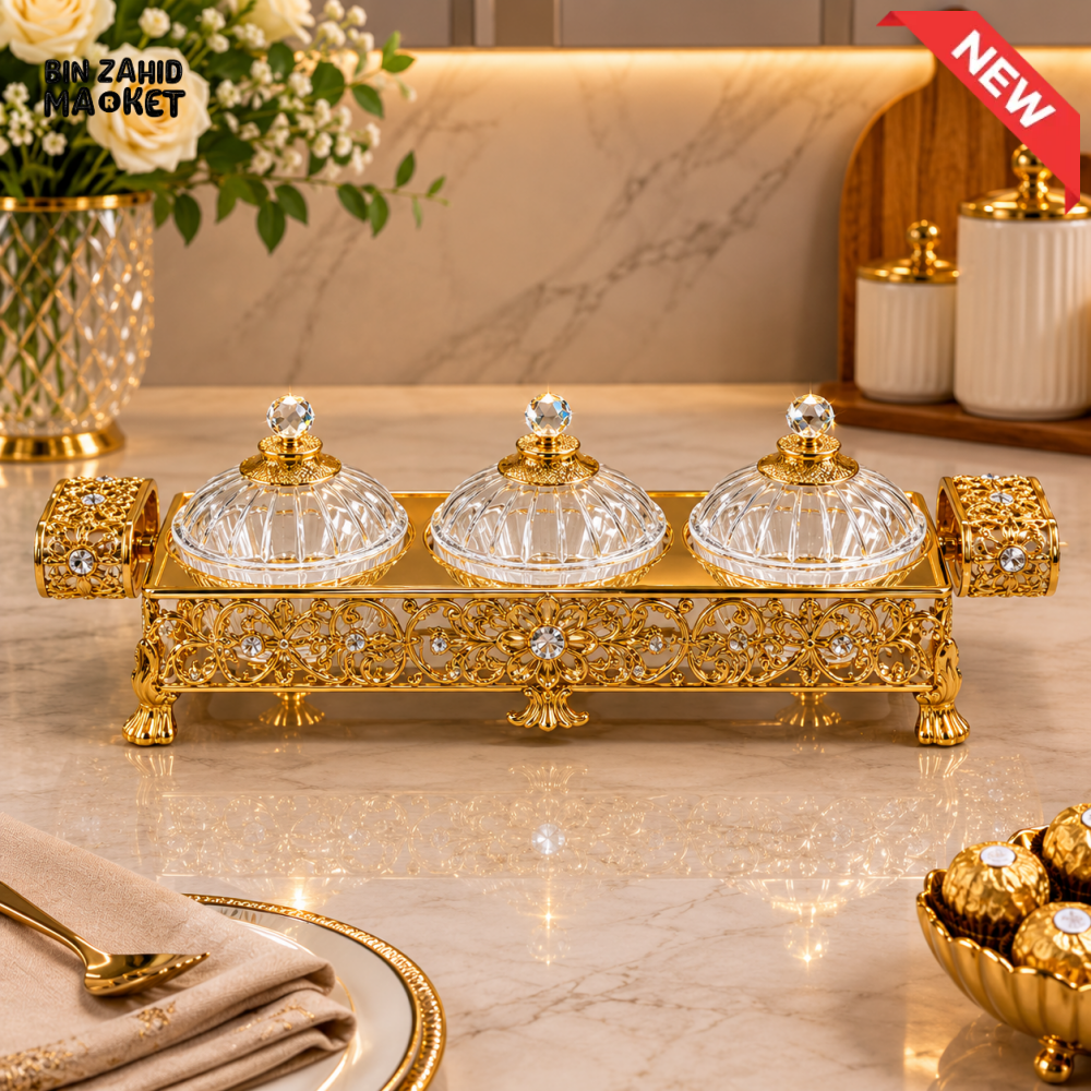 GOLDLUXA ROYAL SERVE 3 PCS CANDY SET