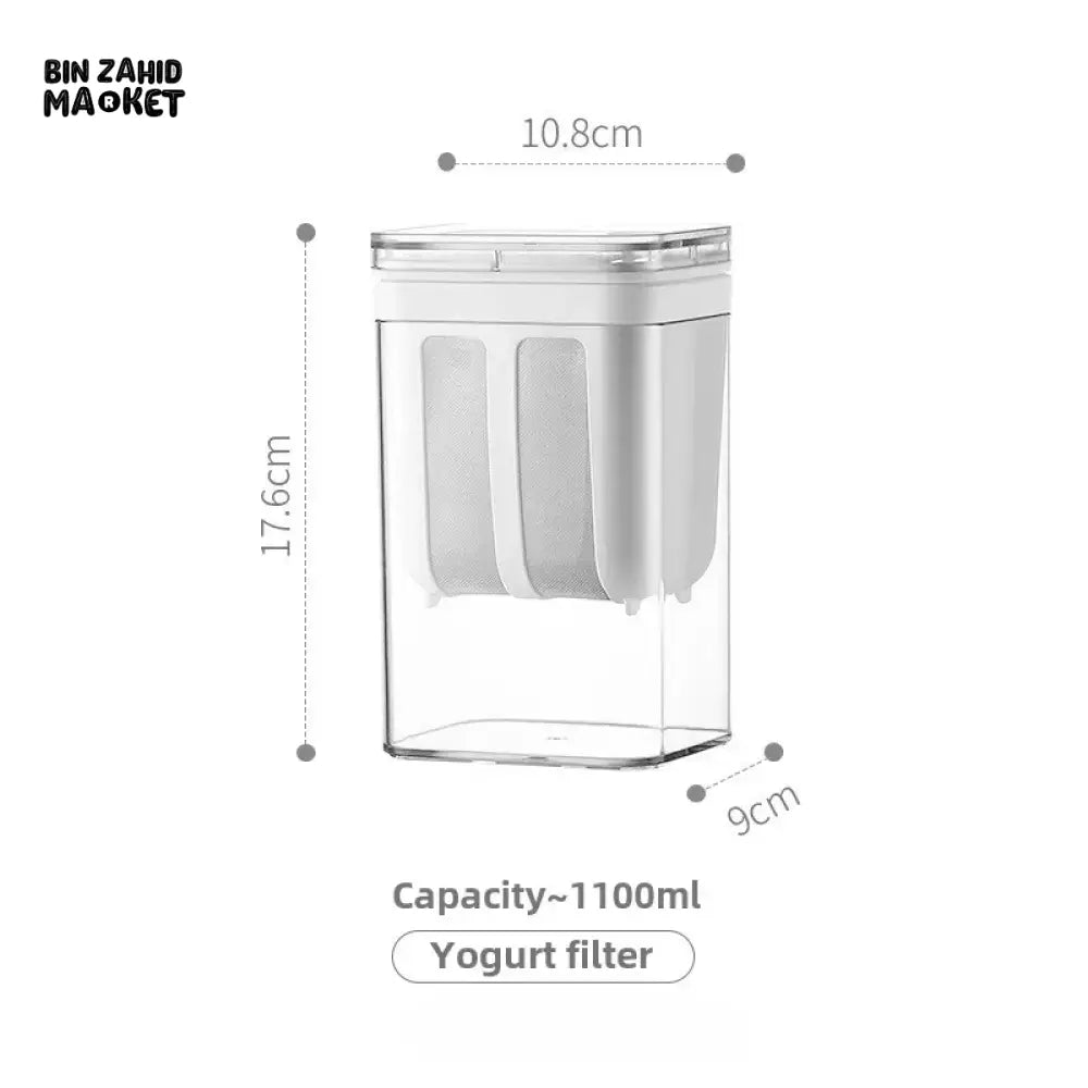 GREEK YOGURT MAKER & FILTER SIEVE β WHEY SEPARATOR & CHEESE MOISTURE STRAINER KITCHEN TOOL - 1100ML