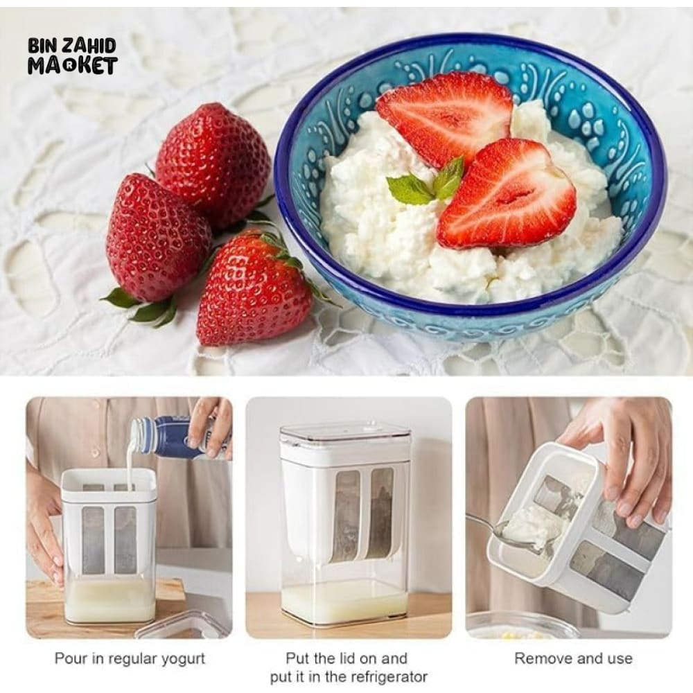GREEK YOGURT MAKER & FILTER SIEVE β WHEY SEPARATOR & CHEESE MOISTURE STRAINER KITCHEN TOOL - 1100ML