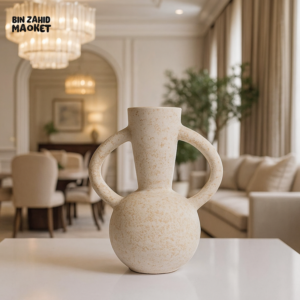 HANDCRAFTED SPECKLED CERAMIC VASE SET – LUXURY MODERN HOME DECOR