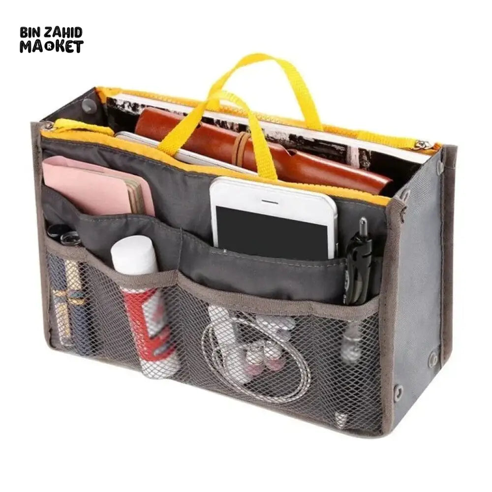 HANDHELD DOUBLE ZIPPER COSMETIC BAG