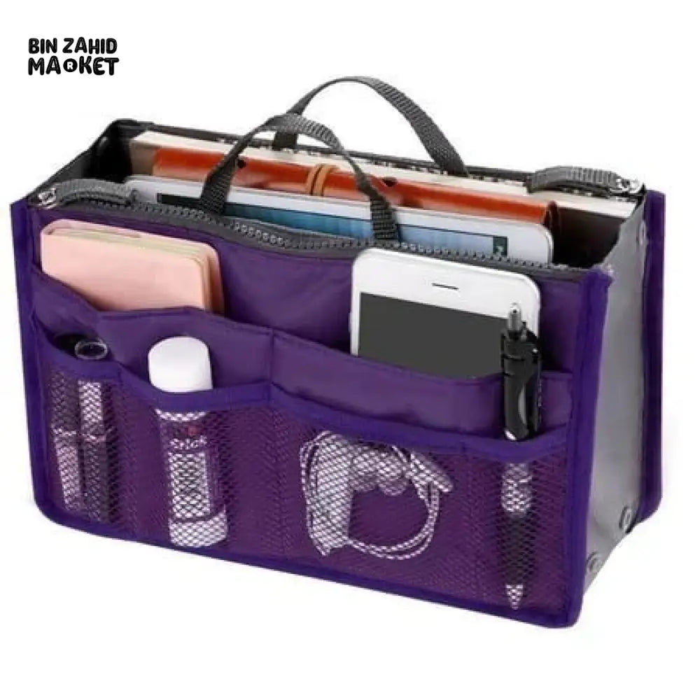 HANDHELD DOUBLE ZIPPER COSMETIC BAG