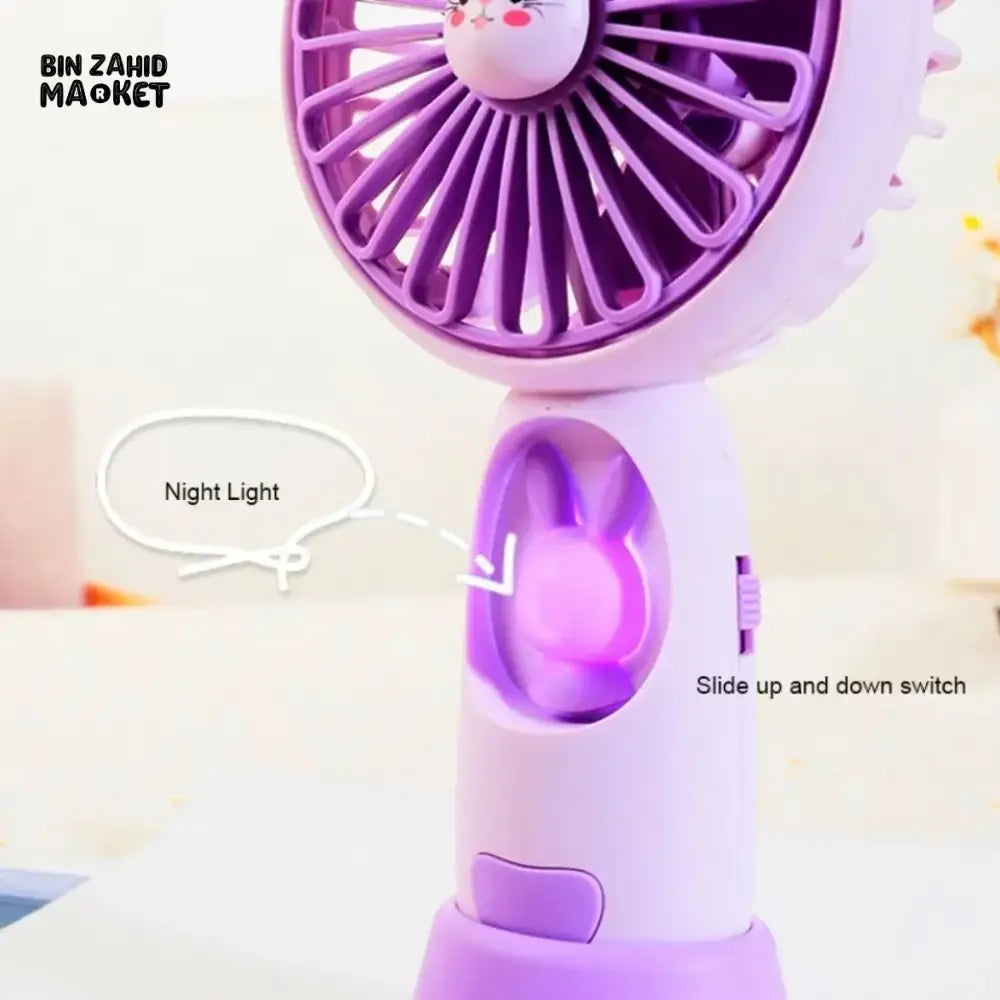 HANDHELD FAN WITH NIGHT LIGHT