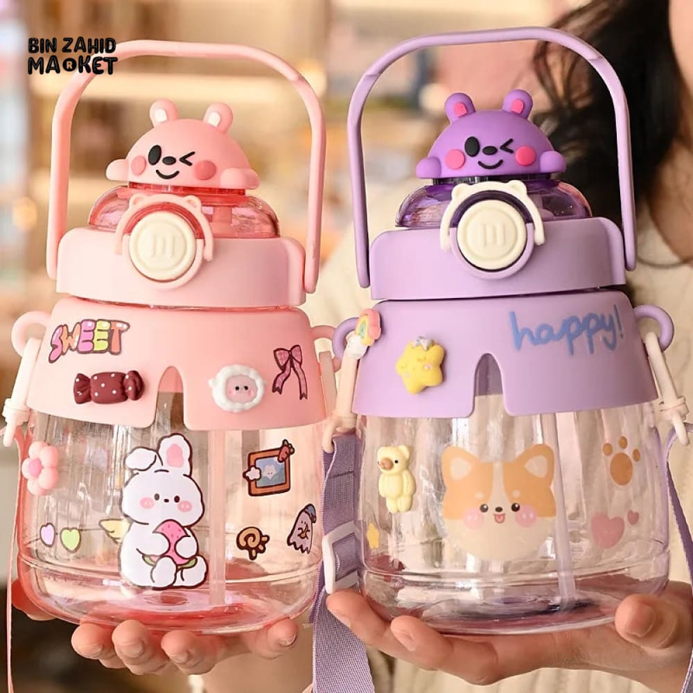 HAPPY BUNNY WATER BOTTLE 1200ML