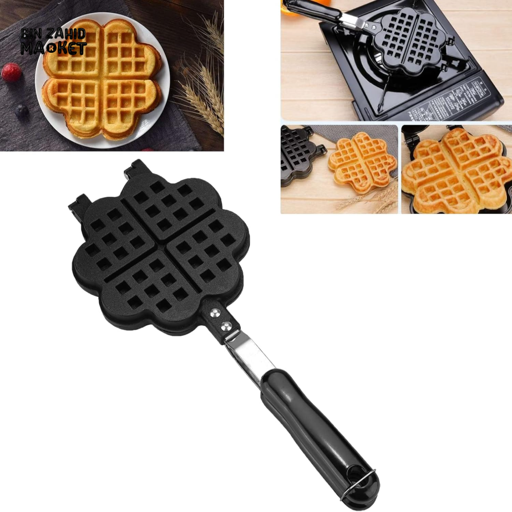 HEART-SHAPED WAFFLE PAN – NON-STICK HOUSEHOLD COOKING TOOL