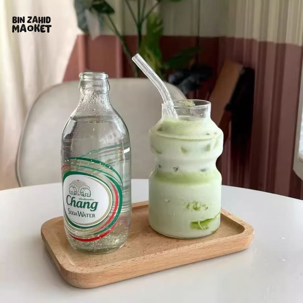 HEAT-RESISTANT GLASS CUP – ELEGANT DESIGN FOR COFFEE & ICED TEA