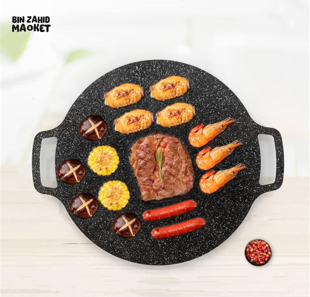 HEAVY DUTY CAST IRON GRIDDLE – DOUBLE HANDLE SKILLET PAN