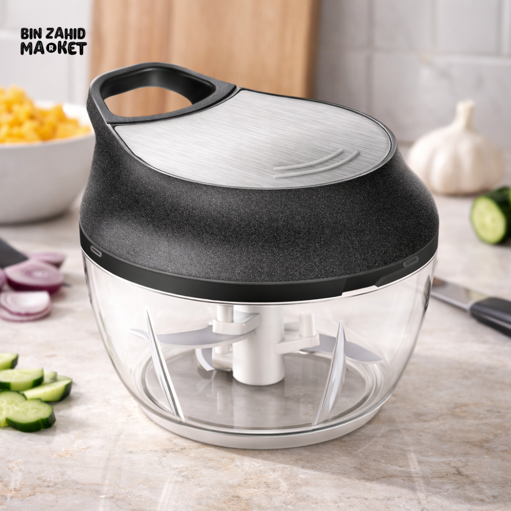 HEAVY DUTY MANUAL FOOD CHOPPER – HAND PULL VEGETABLE & MEAT CHOPPER KITCHEN TOOL
