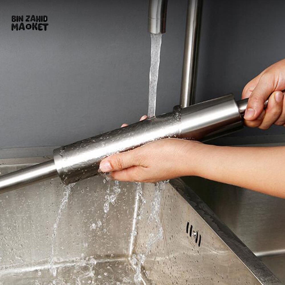 HEAVY DUTY STAINLESS STEEL ROLLING PIN – PERFECT FOR COOKIE & PASTRY DOUGH