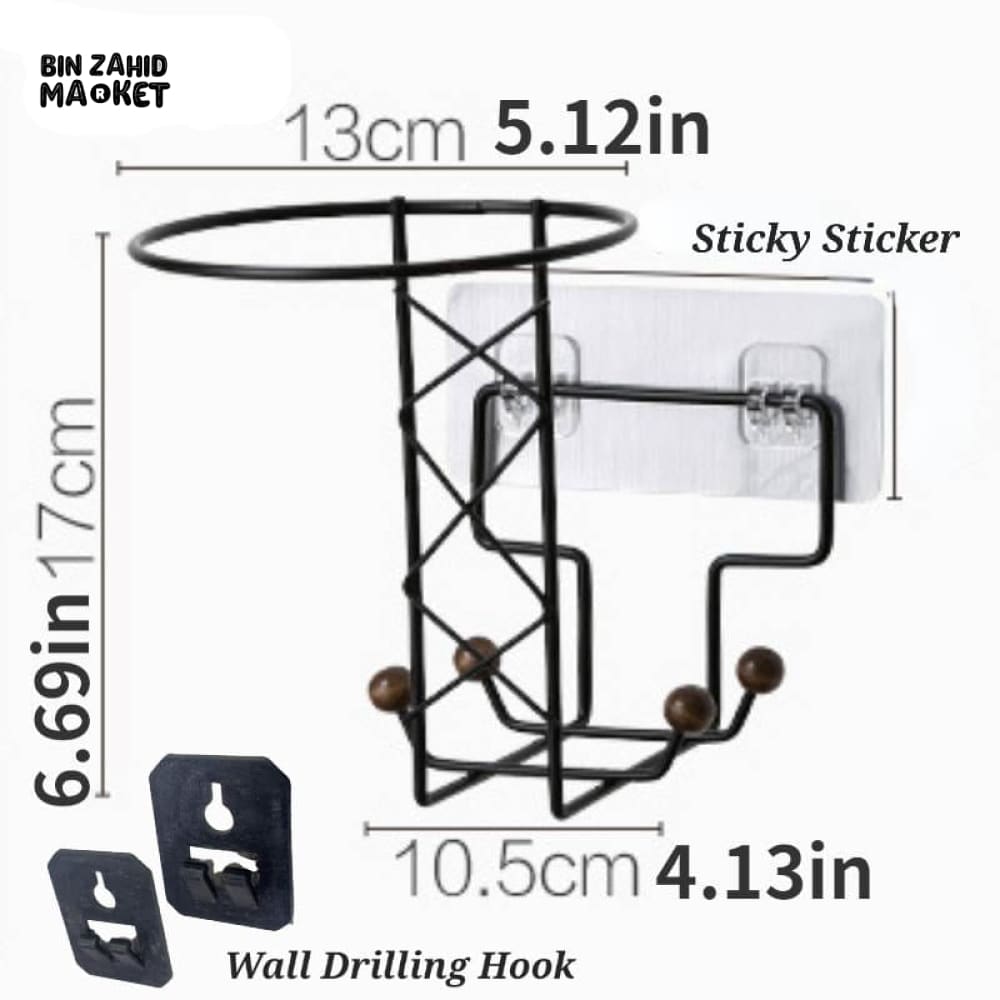 HELMET CAP & ACCESSORY WALL STAND – HEAVY-DUTY STORAGE HOOK ORGANIZER