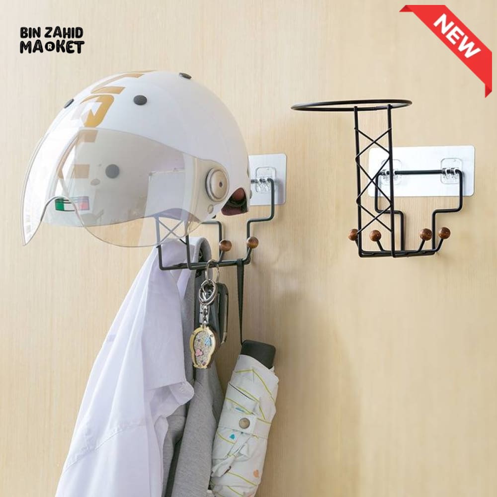 HELMET CAP & ACCESSORY WALL STAND – HEAVY-DUTY STORAGE HOOK ORGANIZER