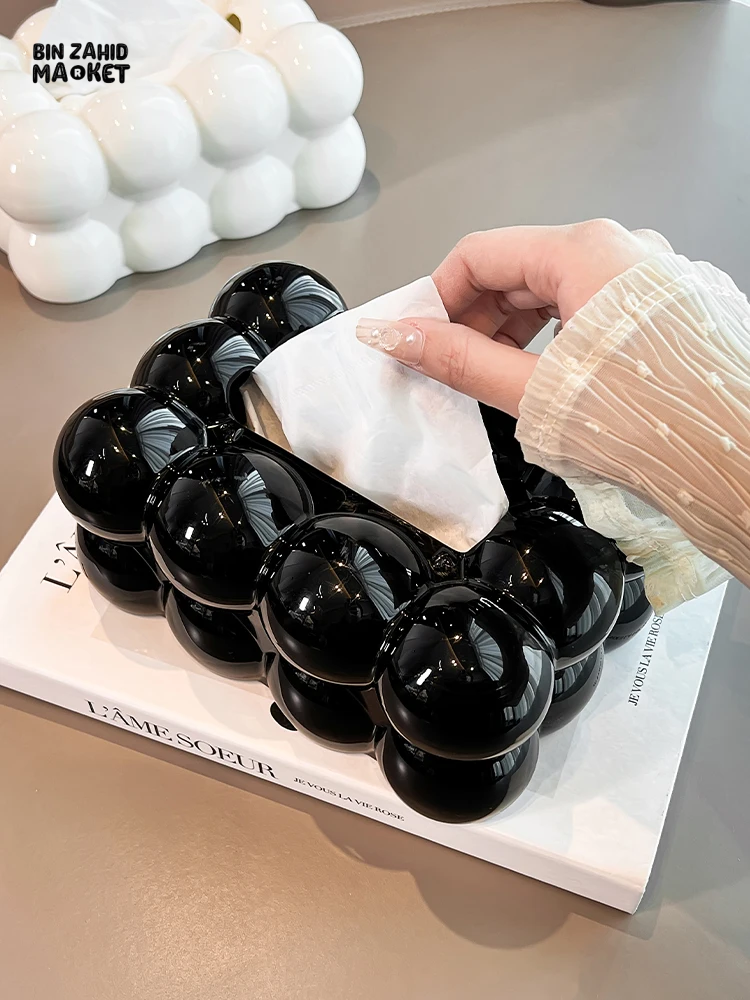 HIGH AESTHETIC TISSUE BOX – PREMIUM TISSUE STORAGE FOR HOME & LIVING ROOM CREAM STYLE NAPKIN BOX