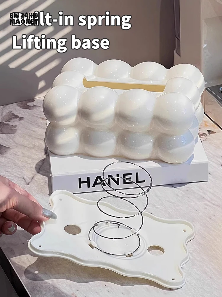 HIGH AESTHETIC TISSUE BOX – PREMIUM TISSUE STORAGE FOR HOME & LIVING ROOM CREAM STYLE NAPKIN BOX