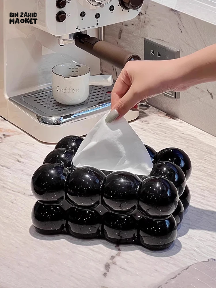 HIGH AESTHETIC TISSUE BOX – PREMIUM TISSUE STORAGE FOR HOME & LIVING ROOM CREAM STYLE NAPKIN BOX