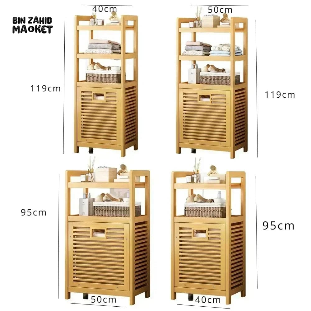 HOMDELUX BAMBOO LAUNDRY BASKET - 3-TIERS BAM-26