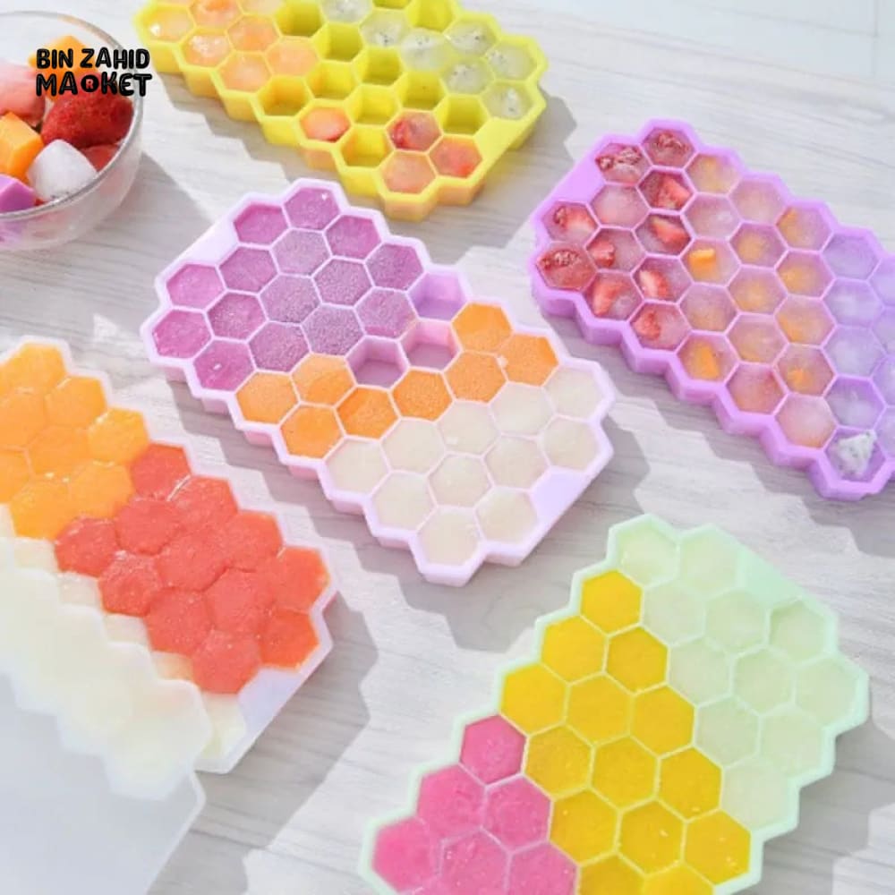 HONEYCOMB ICE CUBE TRAY WITH LID