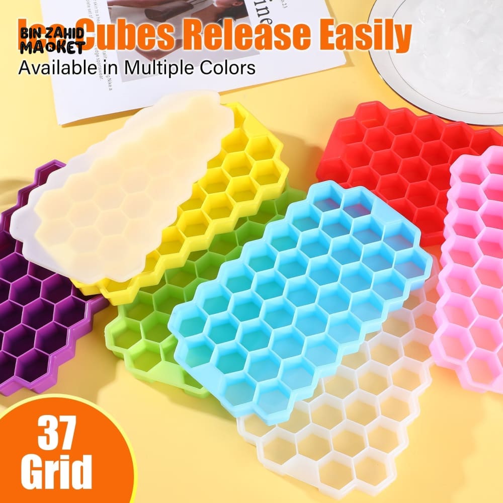 HONEYCOMB ICE CUBE TRAY WITH LID