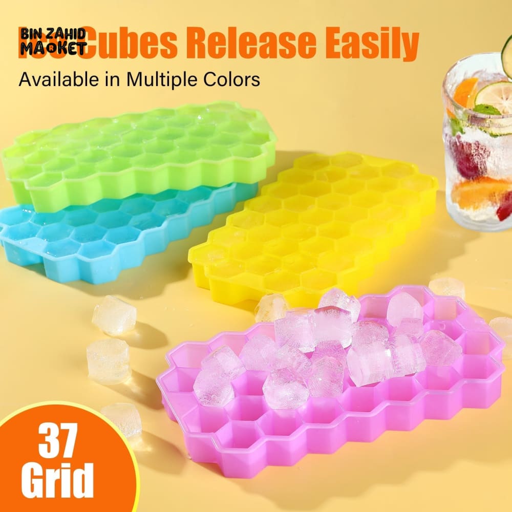 HONEYCOMB ICE CUBE TRAY WITH LID