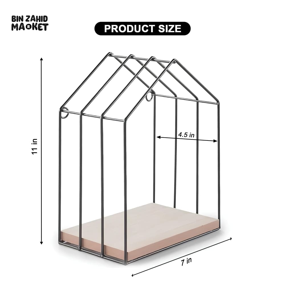HUT-STYLE WALL SHELF - THREE GRILLS STYLE