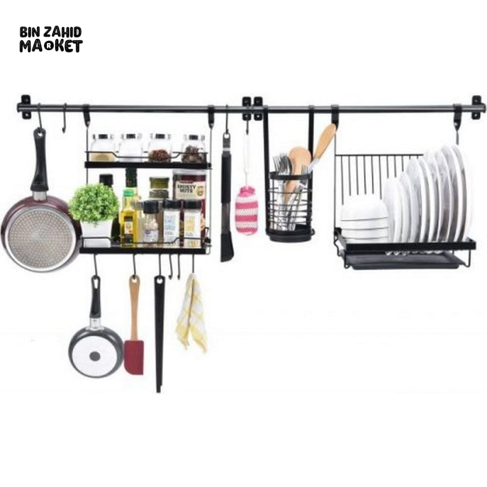 LUXORMOVE KITCHEN DISHES RACK - WALL MOUNTED KITCHEN STORAGE RACK SET