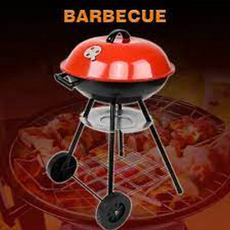 22 INCH BBQ CHARCOAL KETTLE GRILL WITH LID & WHEELS