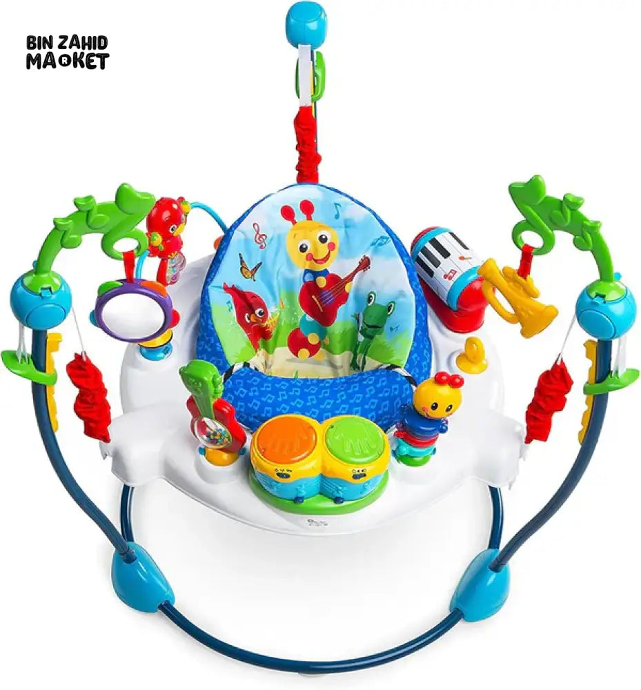 INFANT ACTIVITY JUMPER – 360° ROTATING BABY BOUNCER WITH INTERACTIVE TOYS & MUSIC FOR EARLY DEVELOPMENT