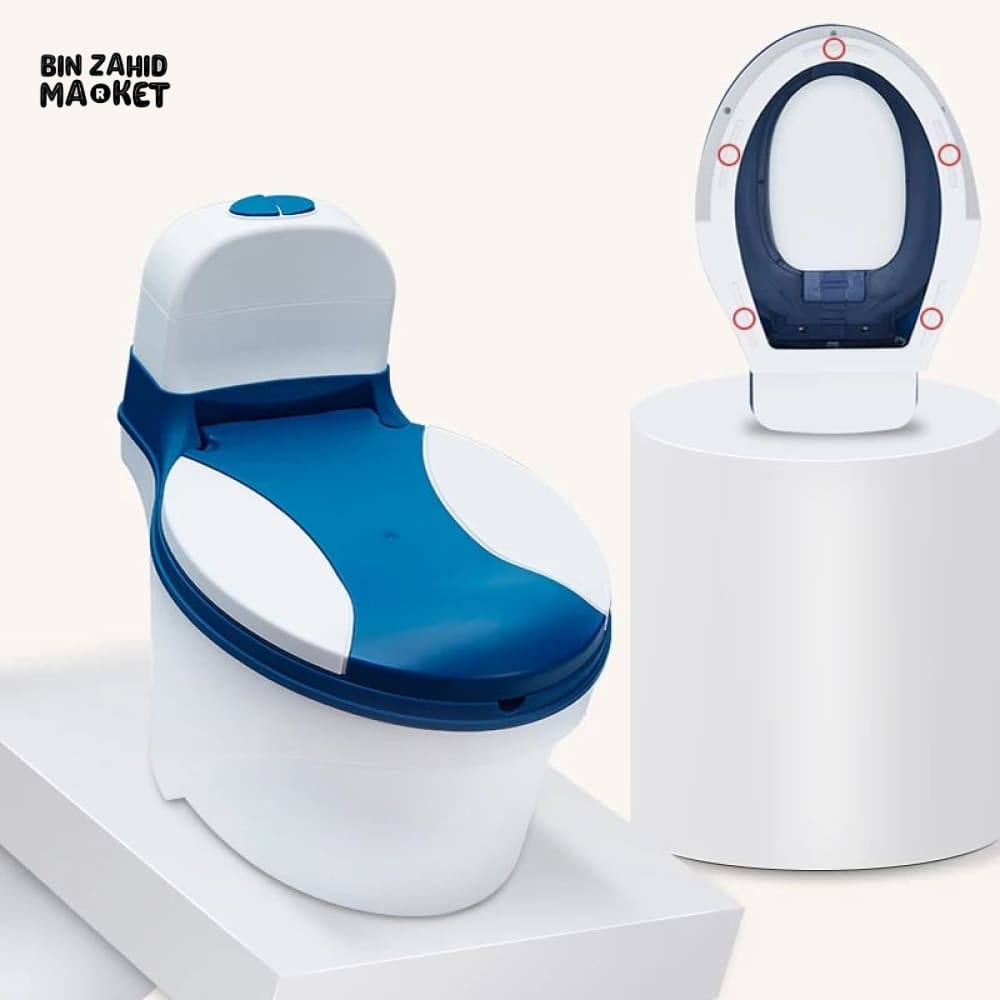 INFANTES BABY POTTY TRAINING COMMODE ERGONOMIC & CHILD-FRIENDLY DESIGN COMFORTABLE SAFE & EASY-TO-CLEAN TOILET SEAT FOR TODDLERS - BLUE