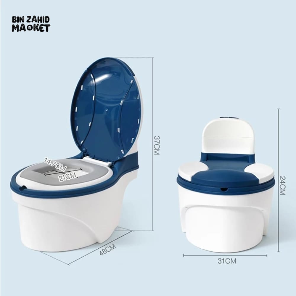 INFANTES BABY POTTY TRAINING COMMODE ERGONOMIC & CHILD-FRIENDLY DESIGN COMFORTABLE SAFE & EASY-TO-CLEAN TOILET SEAT FOR TODDLERS - BLUE