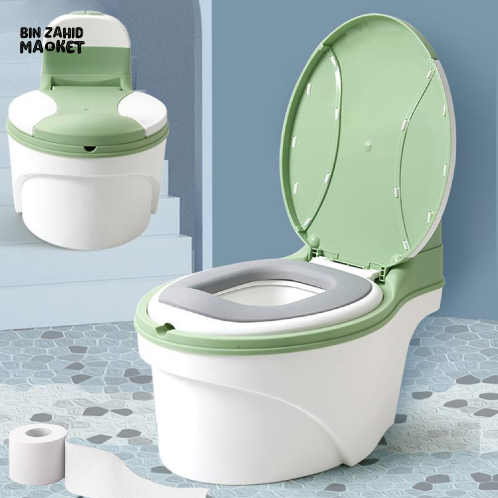 INFANTES BABY POTTY TRAINING COMMODE ERGONOMIC & CHILD-FRIENDLY DESIGN COMFORTABLE SAFE & EASY-TO-CLEAN TOILET SEAT FOR TODDLERS - GREEN