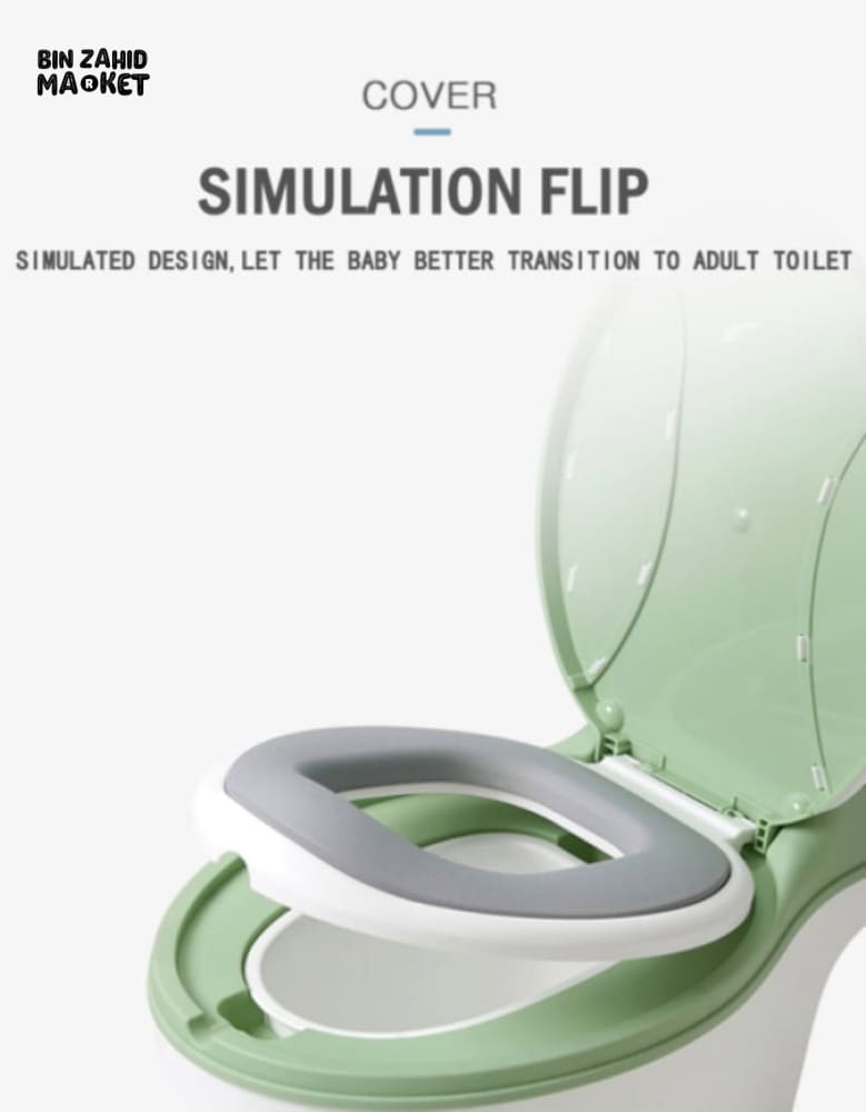INFANTES BABY POTTY TRAINING COMMODE ERGONOMIC & CHILD-FRIENDLY DESIGN COMFORTABLE SAFE & EASY-TO-CLEAN TOILET SEAT FOR TODDLERS - GREEN