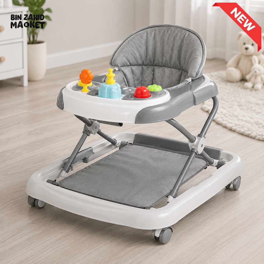 INFANTES BABY WALKER WITH FOOT PAD - GREY
