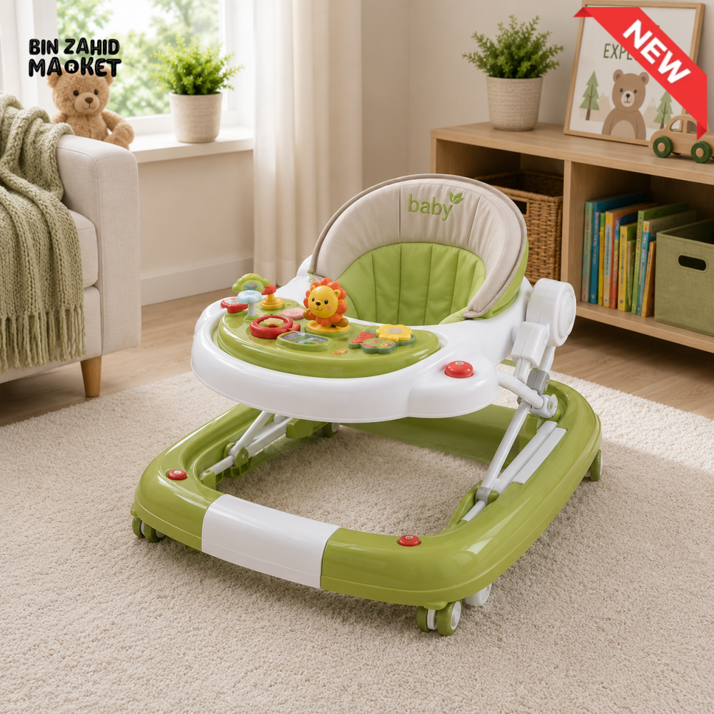 INFANTES HAPPY STEPS BABY WALKER - GREEN