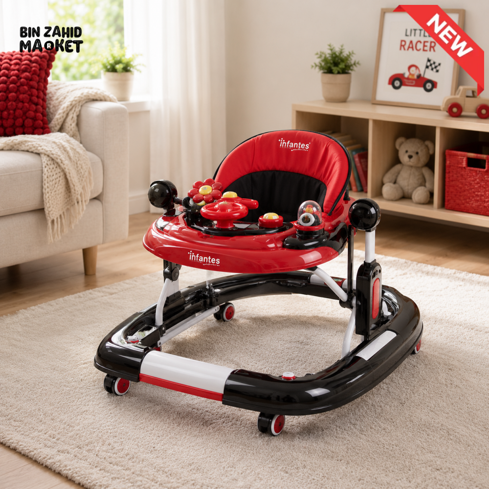 INFANTES PREMIUM BABY WALKER - RED