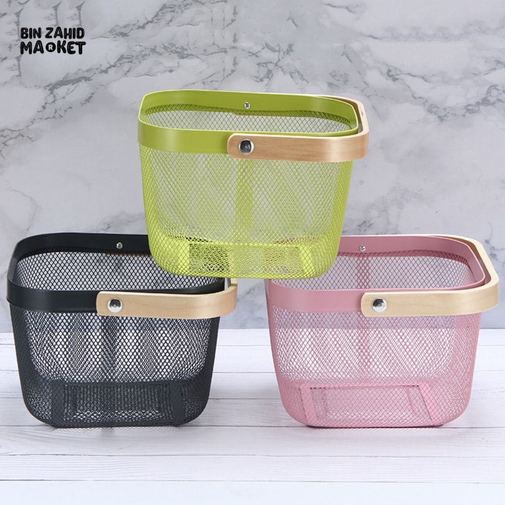 IRON WIRE FRUIT & VEGETABLE KITCHEN BASKET - OBLONG SHAPE