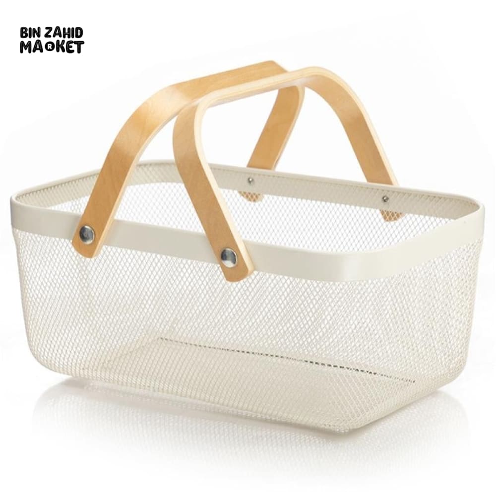 IRON WIRE FRUIT & VEGETABLE KITCHEN BASKET - RECTANGULAR SHAPE