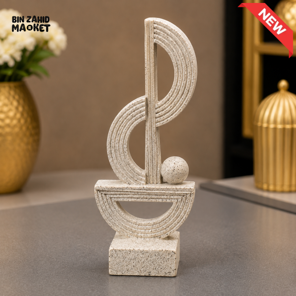 IVORY ABSTRACT GEOMETRIC BALANCE DECORATIVE SCULPTURE - SMALL