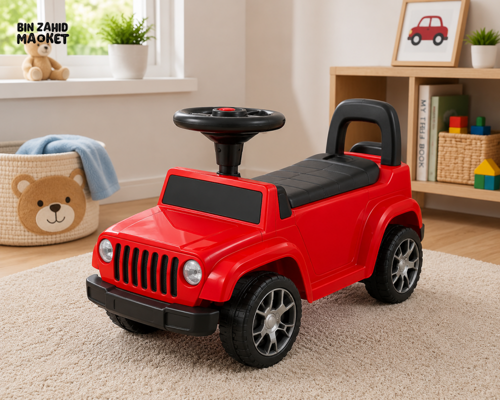 JEEP STYLE KIDS RIDE-ON PUSH CAR - RED