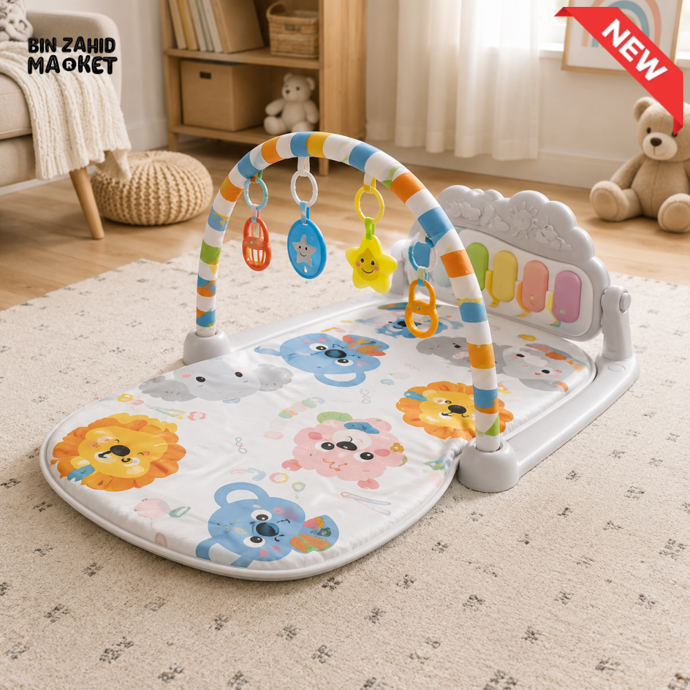 JOYOUS BABY PEDAL PIANO PLAY GYM MAT - GREY