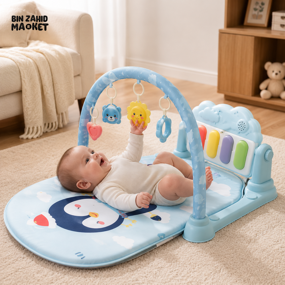 JOYOUS BABY PEDAL PIANO PLAY GYM MAT - SKY