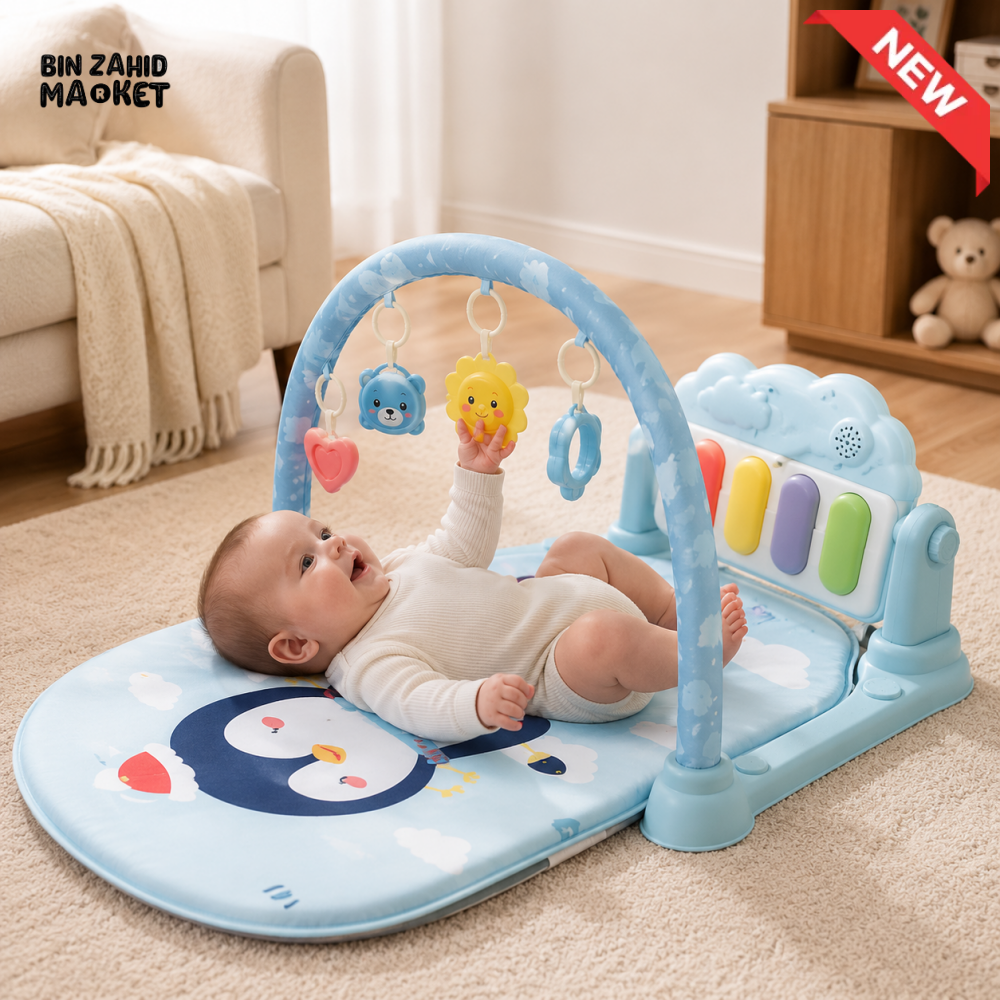 JOYOUS BABY PEDAL PIANO PLAY GYM MAT - SKY