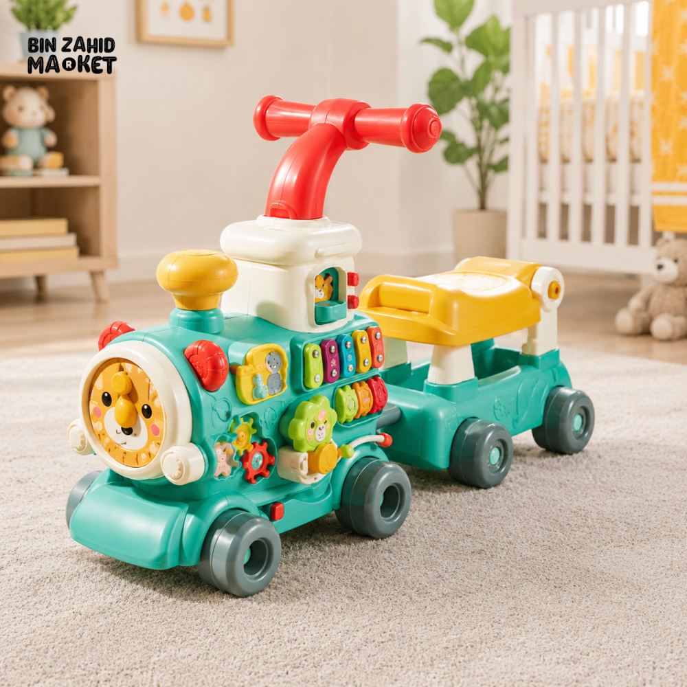 JOYOUS BABY RIDE ON TRAIN WALKER - BLUE
