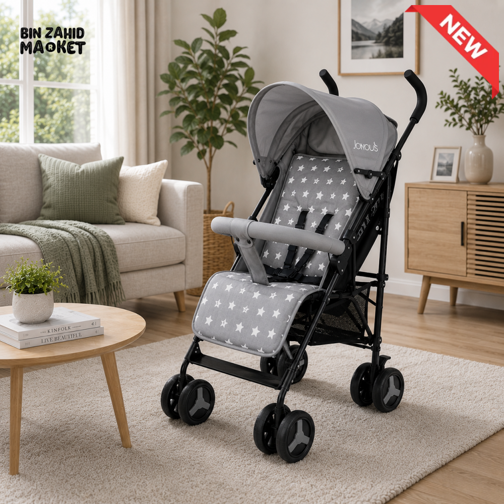 JOYOUS ULTRA COMPACT BABY STROLLER - GREY