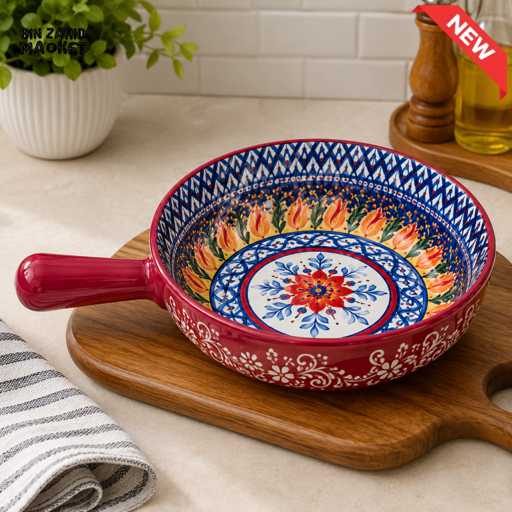 KASHGAR POTTERY SERVING PAN - 7 INCH