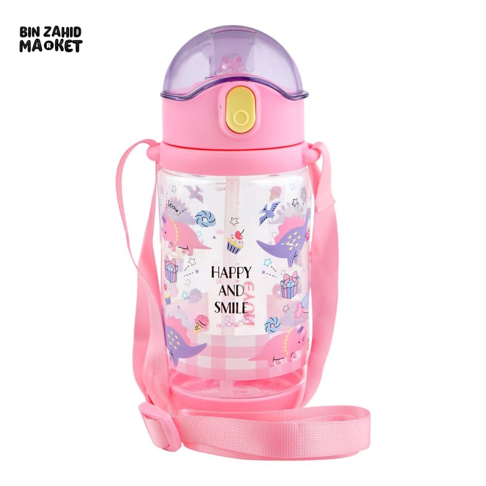 KIDS CARTOON CREATIVE FANCY WATER BOTTLE PINK SB-08 460ML