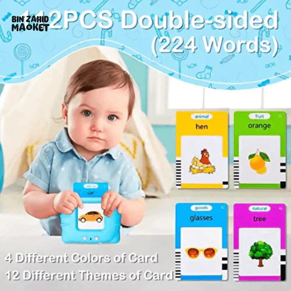 KIDS FLASH TALKING CARDS 200+ EDUCATIONAL WORDS
